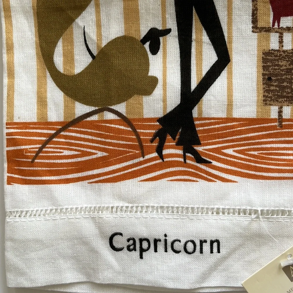Capricorn zodiac Astrology girls Kitchen Towels Set of 2 NWT
